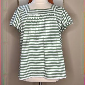 Dia & Co striped square neck tee